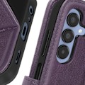 Pikkukuva 4 / 5: Suojakuori Samsung Galaxy A15:lle - AVIZAR - Chesterfield - Lompakko ja videoteline - violetti Lila