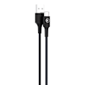 Miniatyrbillede 2 af 5: USB-A til USB-C kabel - BigBen - 1.2m - FastCharge 15W - 3A - Vævet nylon sort