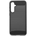 Miniatyrbillede 1 af 6: Etui til Samsung Galaxy S23 FE - AVIZAR - Classic Carb - Carbon Effect - Stødsikre forstærkede hjørner Svart