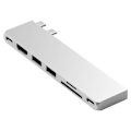 Pikkukuva 1 / 4: USB-C Hub - Satechi - Pro Hub Slim - Hopea - HDMI 4K - 2 porttia USB 10Gbps