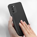 Miniatyrbild 4 av 4: Skyddsfodral - AVIZAR - Oppo A16/A16s - Halvhård silikon - Soft-touch finish - Svart Svart