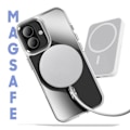Pikkukuva 3 / 6: MagSafe-kuoret iPhone 16 Plus - Kuvioitu hopean värinen lasi Grå