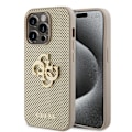 Pikkukuva 1 / 6: Kotelo iPhone 15 Prolle - Guess rei'itetty nahka 4G (GUHCP15LPSP4LGD) - kulta