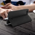 Miniatyrbillede 4 af 4: Pungcover - AVIZAR - Xiaomi Redmi 6 / 6A - Øko-læder - Sort - Videosupport svart