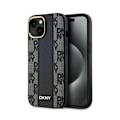 Pikkukuva 1 / 6: DKNY Checkered Leather Mono Pattern MagSafe - Kotelo iPhonelle 15/14/13 (musta)