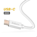 Pikkukuva 5 / 5: USB-kaapeli USB C -lataus ja synkronointi 1m Inkax Valkoinen Vit