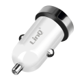 Miniatyrbillede 2 af 6: Bilcigarettænderoplader 38 W Strømforsyning + USB Hurtigopladning LinQ Hvid Vit