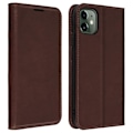 Miniatyrbillede 1 af 4: Étui Folio - AVIZAR - iPhone 11 - Ægte Læder - Mørkebrun - Video Støtte Mörkbrun