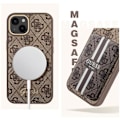 Miniatyrbild 4 av 5: Coque MagSafe för iPhone 13 Elegant Metallplatta Guess Brun kastanj