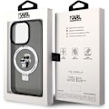 Miniatyrbillede 4 af 4: Karl Lagerfeld Karl & Choupette med MagSafe & Ring Stand til iphone 15 Pro 6.1" Sort - KLHMP15LHMRSKCK Svart