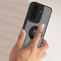 Miniatyrbild 3 av 6: Smartphonefodral - AVIZAR - Redmi 13C - Metallring - Ringrip Support - Svart Svart