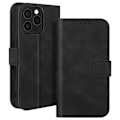 Miniatyrbillede 1 af 5: AVIZAR Wallet Cover til iPhone 16 Pro Max - Sort - Flap - Video Support Svart