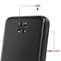 Miniatyrbild 4 av 5: Extern Batteri 10000mAh 10.5W med Dubbel USB-port LED Indikator Swissten Svart Svart
