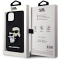 Miniatyrbillede 3 af 3: Karl Lagerfeld 3D Gummi Karl og Choupette Bagcover til iPhone 14 Sort