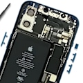 Miniatyrbillede 4 af 4: Power-, volumen- og lydløs knap til iPhone 12 og 12 Pro blå Blå