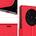 Pikkukuva 4 / 5: Kotelo Xiaomi Redmi A3:lle - MAYAXESS - Lompakkoteline rannehihnalla - punainen Röd