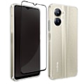 Miniatyrbillede 2 af 6: Coque til Realme C33 Silikone Transparent + Tempereret Glas 9H Sort Bigben