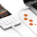 Miniatyrbillede 4 af 6: USB C-kabel 65W Strømforsyning Opladning og dataoverførsel 1,8m LinQ Hvid Vit