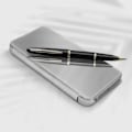 Miniatyrbild 4 av 4: Clear View-fodral - Apple - iPhone 13 - Grå silver - Spegelklaff - Videostöd Silvergrå
