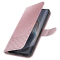 Pikkukuva 5 / 5: Hülle für Motorola Edge 60 Fusion und Edge 60 Geldbeutel 3D-Muster Rosen-Champagner Rosa