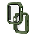 Miniatyrbillede 1 af 4: Fuld hærdet glasbeskyttelse til Apple Watch Series 6/5/4/SE 44 mm - AVIZAR - Khaki - Polycarbonat - Grøn Grön