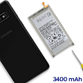 Miniatyrbild 3 av 4: Interna batteri AVIZAR för Samsung Galaxy S10 - Kapacitet 3400mAh - Vit Vit