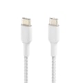 Pikkukuva 1 / 5: USB-C–USB-C-kaapeli 18 W:n virransyöttö Nylon-punottu 1 m Belkin valkoinen
