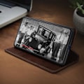 Miniatyrbillede 3 af 4: Samsung Galaxy S20 FE Folio Vintage tegnebog og videoholder etui Brun