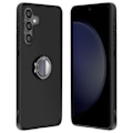 Miniatyrbillede 1 af 5: Coque til Samsung Galaxy S24 FE med magnetisk støtte ring, blød sort Svart