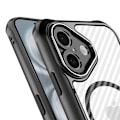 Miniatyrbild 3 av 5: Coque för iPhone 16 Plus MagSafe Kolfiber Antichock Förstärkt Svart Svart