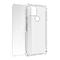 Miniatyrbillede 2 af 5: Etui og beskyttelsesfilm - AVIZAR - Google Pixel 5 - Blød silikone - Hærdet glas - 360° beskyttelse Vit