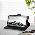 Miniatyrbild 3 av 5: Fodral till Google Pixel 7 Pro - AVIZAR - Wallet Flip - Videostödfunktion - Svart Svart