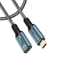 Miniatyrbillede 2 af 2: USB-C-kabel - Opladning og overførsel - 2m - LinQ - Grå / Sort