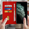 Miniatyrbild 3 av 6: AVIZAR iPhone 11 Pro Fodral - Heltäckande röd korthållare - Videostödfunktion Röd