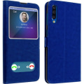 Miniatyrbillede 1 af 4: Housse til Samsung Galaxy A50 - AVIZAR - Blød Étui - Dobbelt Vindu Beskyttelse - Stand Funktion - Blå Blå
