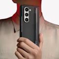 Pikkukuva 4 / 5: Kotelo - AVIZAR - Samsung Galaxy Z Fold 5 - Jäykkä - Musta - Iskun- ja naarmuuntumaton Svart