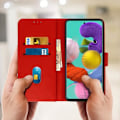 Miniatyrbillede 3 af 4: Etui til Samsung Galaxy A51 - AVIZAR - Hel kroge - Rød - Silikone gel - Støttefunktion Röd