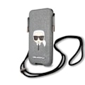 Miniatyrbild 2 av 2: Smartphone-fodral - Karl Lagerfeld - Modell Karl - Saffiano syntetiskt läder - Axelrem - Grå Grå