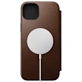 Pikkukuva 2 / 4: Nomad Folio Moderni nahkainen läppäkotelo iPhone 15 Plus Brownille kastanj