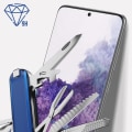 Pikkukuva 3 / 4: Galaxy S20 Plus karkaistu lasikalvo, viistetty kovalasi Max sormenjälki 3mk musta