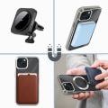 Pikkukuva 3 / 5: AVIZAR suojakuori iPhone 15:lle - Silikoni - Hopeanvärinen Chrome Contour - MagSafe-yhteensopiva Grå
