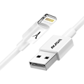Pikkukuva 2 / 5: USB-kaapeli iPhone Lightning-lataukseen ja synkronointiin 3m Akashi Valkoinen Vit