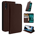 Miniatyrbild 2 av 4: Etui för Samsung Galaxy A50 - AVIZAR - Folio Läderfodral - Videostöd - Brun - Heltäckande Skydd kastanj