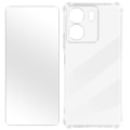 Miniatyrbild 2 av 6: Fodral till Xiaomi Redmi 13C Stötsäker + 9H härdat glas Transparent Transparent