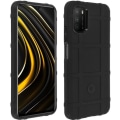 Miniatyrbillede 1 af 4: Etui Xiaomi Poco M3 - Redmi 9T Tile Relief Soft Forstærket Anti-trace Sort