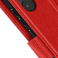 Miniatyrbillede 4 af 5: Red Wallet and Video Support Case - AVIZAR - Huawei P20 Lite - Semi-stivt etui - Flap - Unisex Röd