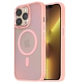 Miniatyrbild 1 av 6: Coque MagSafe för iPhone 13 Pro Matt Frostad Bakgrund Rosa Kant Rosa