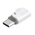 Pikkukuva 2 / 5: OTG-sovitin Micro-USB-naaras-USB C-uros Erittäin kompakti muotoilu XO valkoinen
