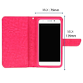 Miniatyrbild 3 av 4: Smartphone Plånboksfodral - AVIZAR - Universell - Ekoskinn - 6 Kortfickor - Fuschia fuchsia