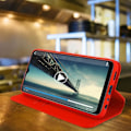 Miniatyrbild 4 av 4: Hölster - AVIZAR - Oppo A9 2020 och A5 2020 - Folio Plånboksfodral - Ekoskinn Röd - Stöd funktion Röd